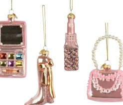 Decoris kerst ornament box boek make-up 47 x 2,7 x 10 cm 4 stuks
