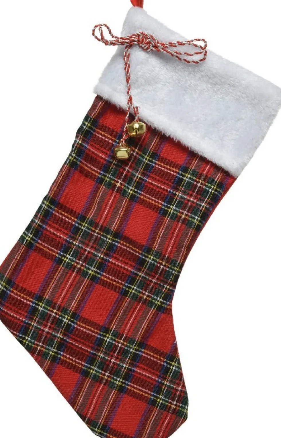Decoris kerst ornament kerstsok rood 0,5 x 23 x 45 cm