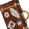 Decoris kerst ornament koffer brons 3,7 x 8 x 12 cm