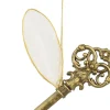 Decoris kerst ornament sleutel goud 14,5 x 4,7 x 0,5 cm