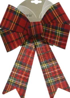 Decoris kerst ornament strik rood 26 x 22 x 2 cm