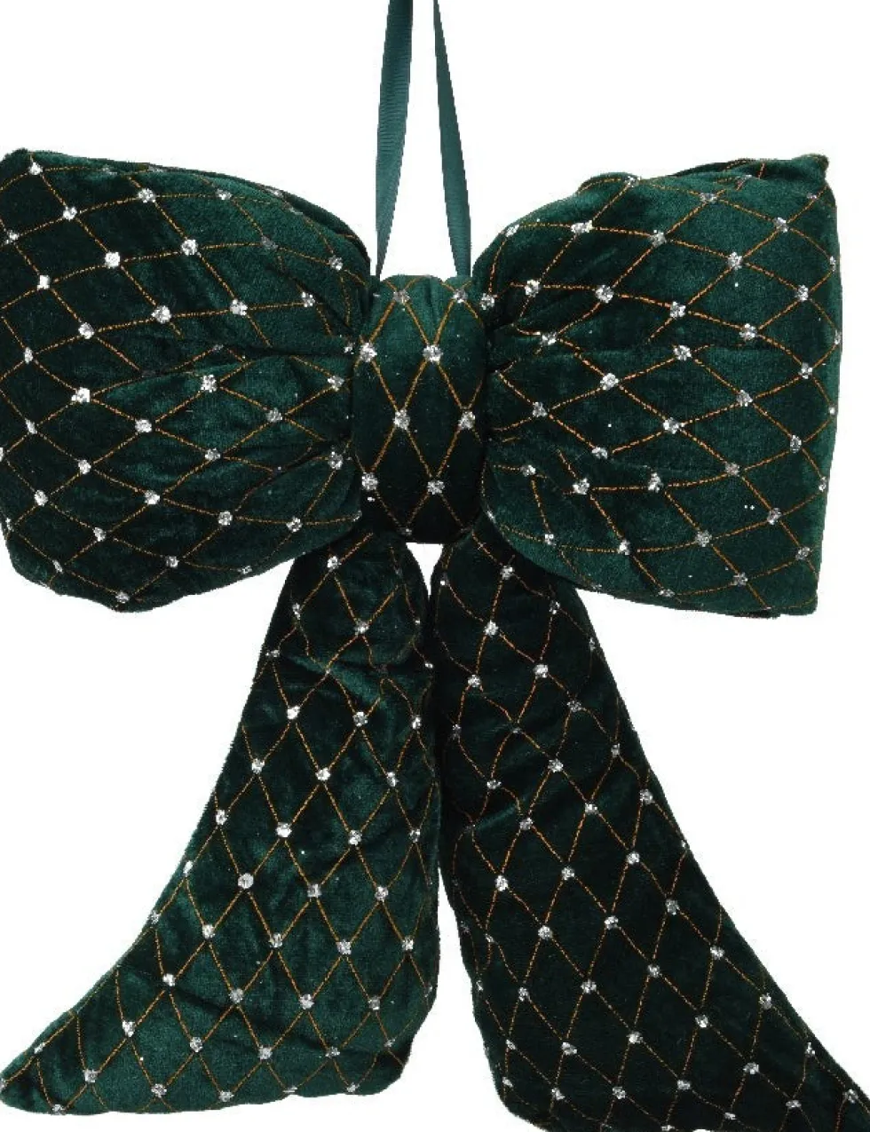 Decoris kerst ornament strik groen 11 x 33 x 37