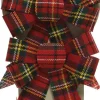 Decoris kerst ornament strik rood 17 x 14 x 2 cm 2 stuks