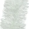 Decoris kerstslinger Lametta wit glanzend D 10 H 270 cm