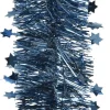 Decoris kerstslinger Lindo sterren blauw 270 cm