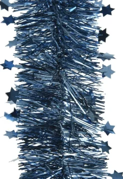 Decoris kerstslinger Lindo sterren blauw 270 cm