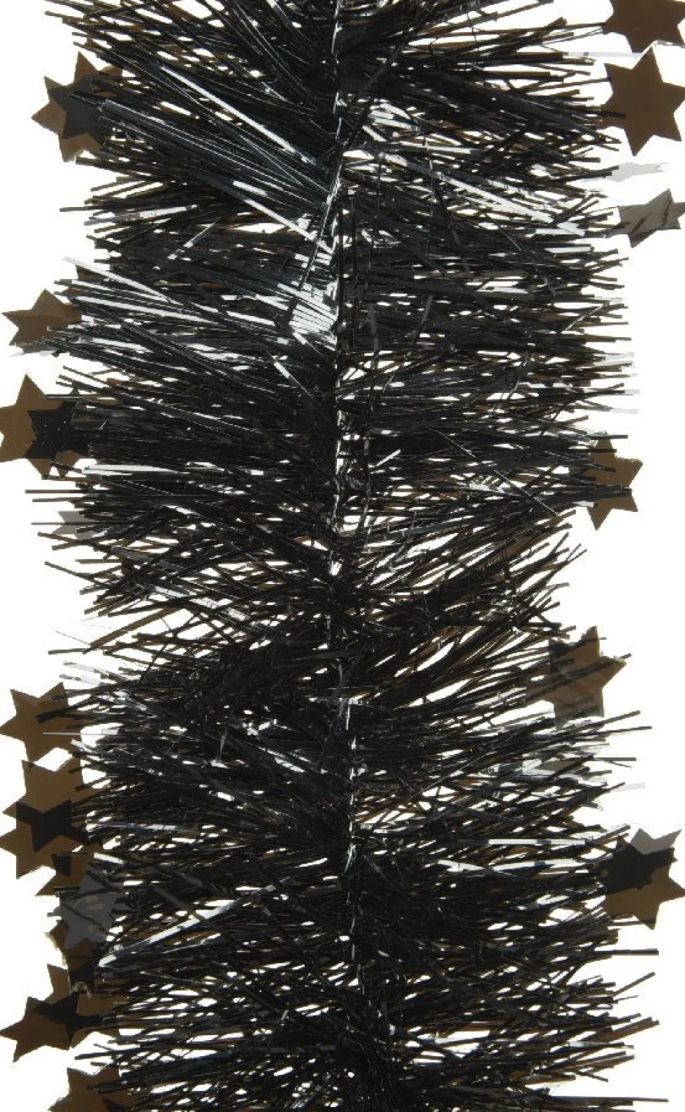 Decoris kerstslinger Lindo sterren zwart 270 cm