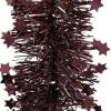 Decoris kerstslinger Lindo sterren paars 270 cm