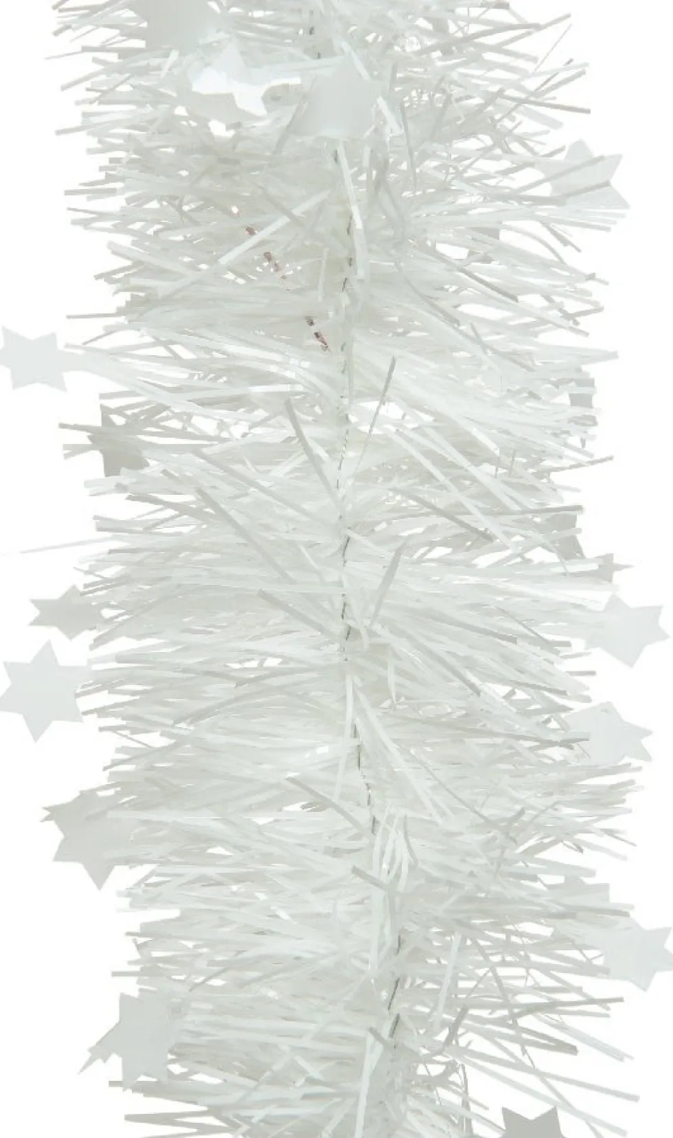 Decoris kerstslinger Lindo sterren wit 270 cm