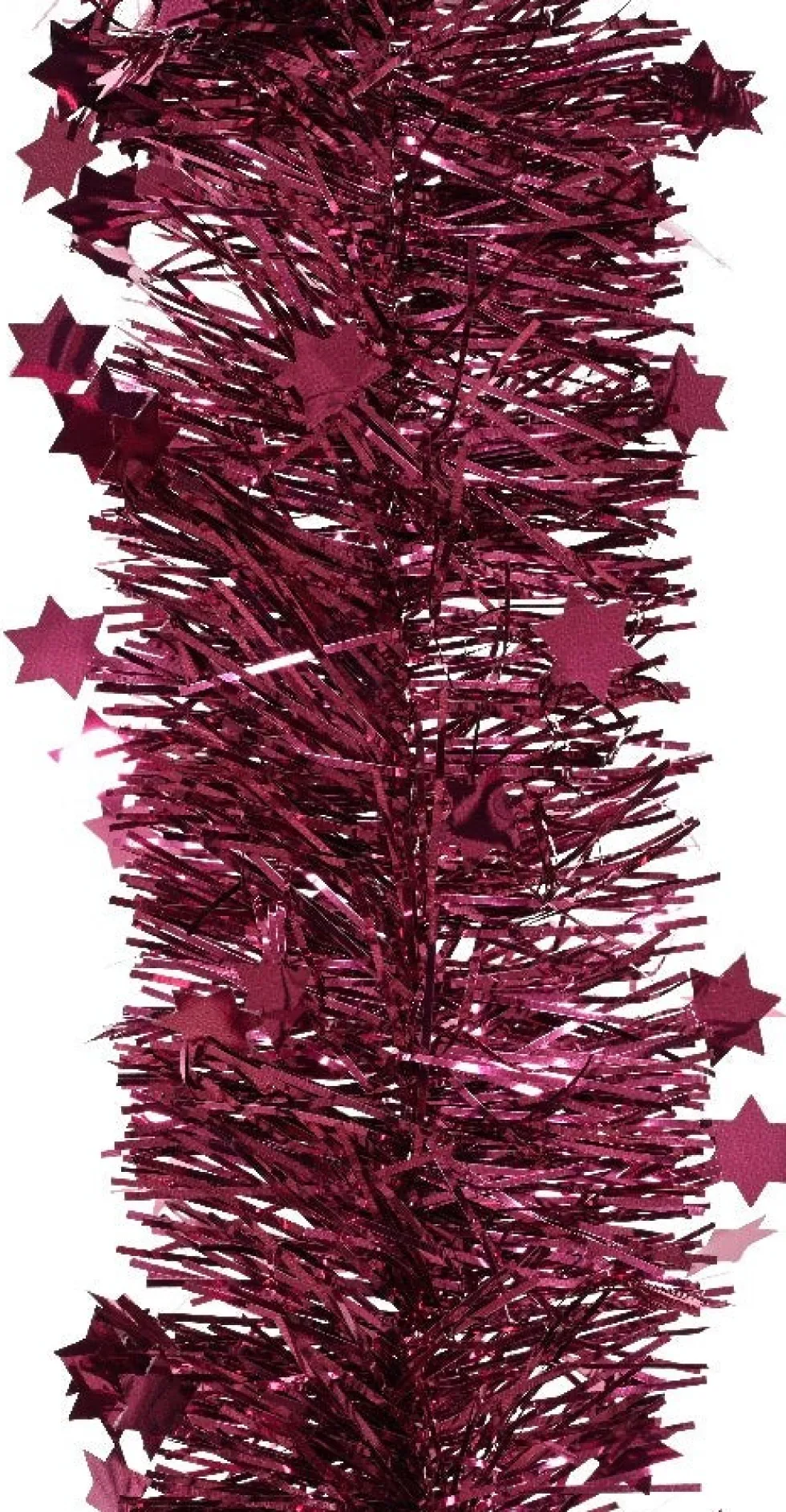 Decoris kerstslinger Lindo sterren fuchsia 270 cm