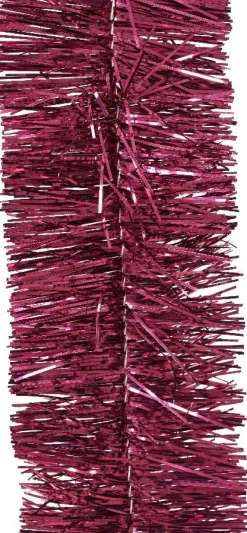 Decoris kerstslinger Ruban roze L 2,7 m D 7 cm