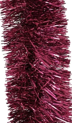 Decoris kerstslinger Ruban roze L 2,7 m D 10 cm