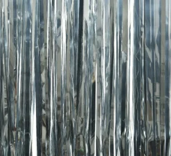 Decoris kerstslinger strip zilver 200 x 90 cm