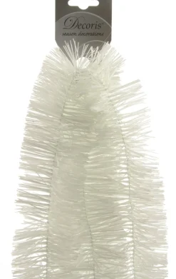 Decoris kerstslinger wit D 7,5 cm H 270 cm