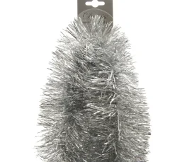 Decoris kerstslinger zilver D 10 H 270 cm