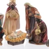 Decoris kerststal figurenset 8-delig H 12 cm