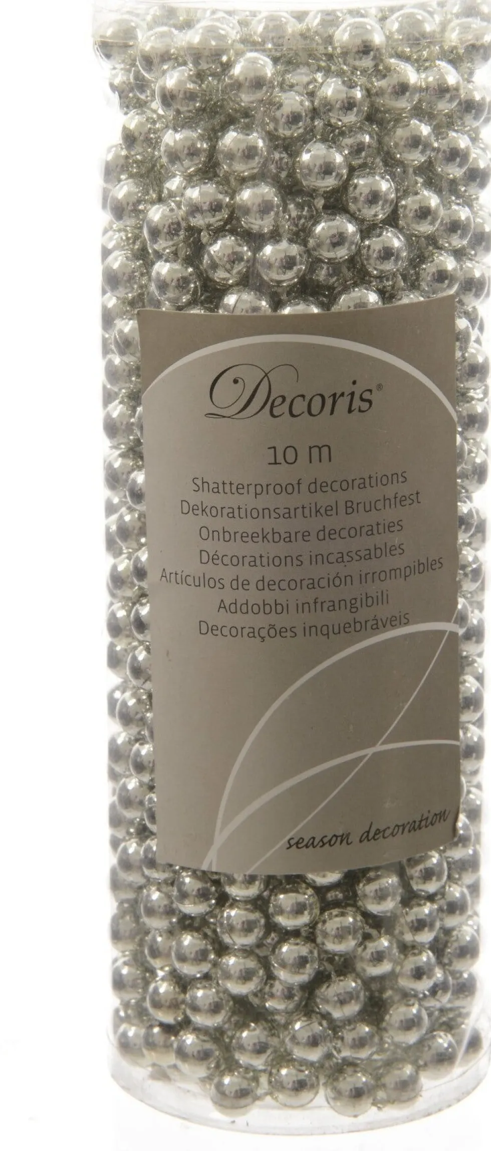 Decoris kralenketting Marilene zilver 10 m