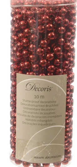 Decoris kralenketting Marilene rood 10 m