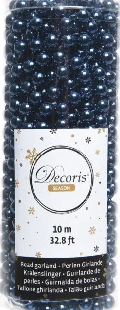 Decoris kralenketting Marilene donkerblauw 10 m