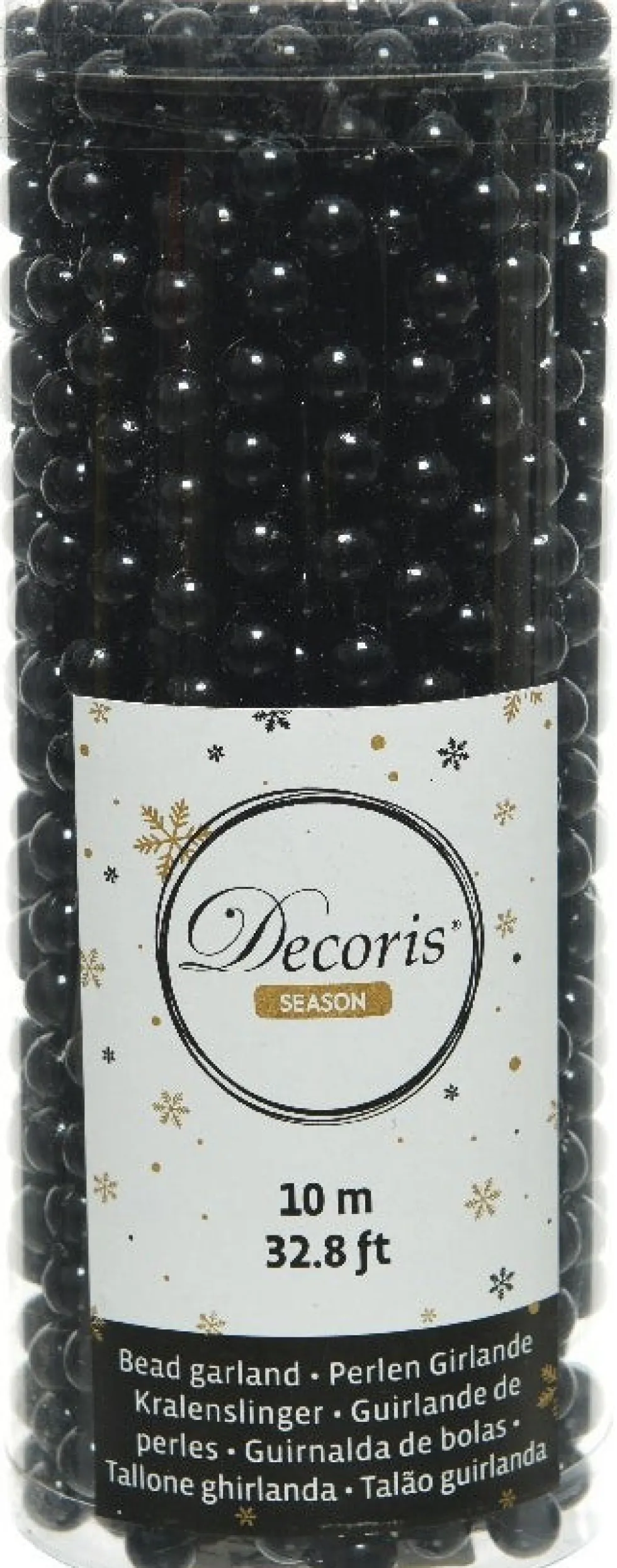 Decoris kralenketting Marilene zwart 10 m