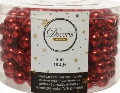 Decoris kralenketting rood D 1,4 H 500 cm