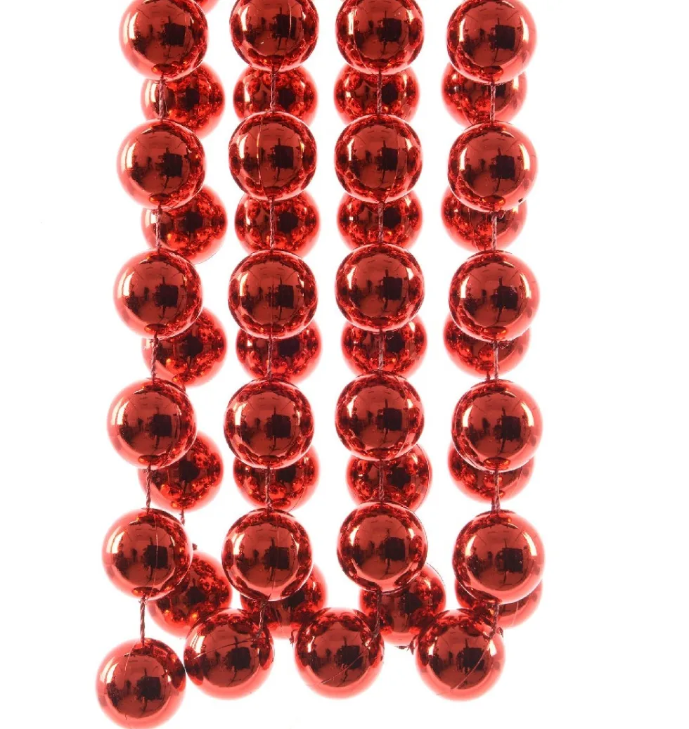 Decoris kralenketting rood D 1,4 H 500 cm