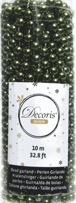 Decoris kralenslinger groen 0,8 x 0,8 x 1000 cm