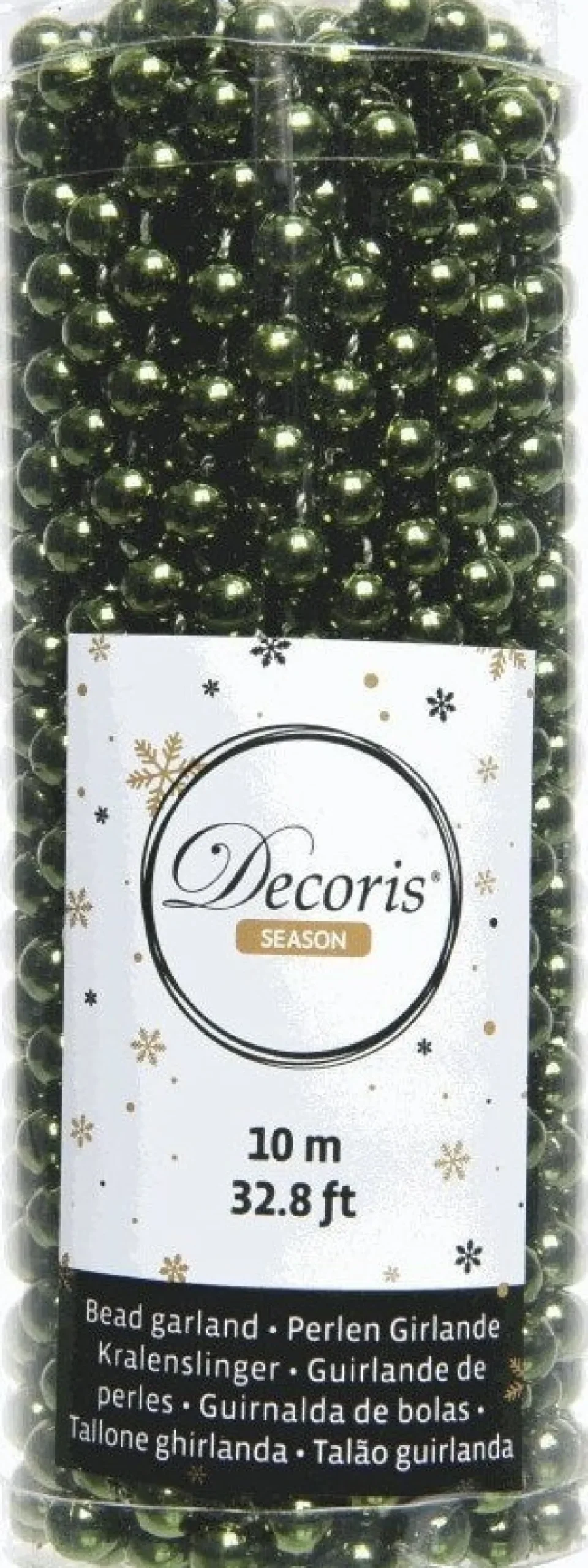Decoris kralenslinger groen 0,8 x 0,8 x 1000 cm