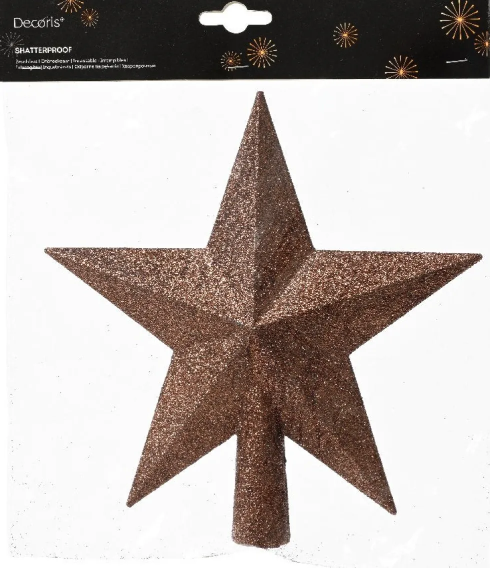 Decoris piek Marilene ster espresso 4,2 x 19 x 19 cm