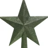 Decoris piek ster Tjardo groen 19 x 4,2 x 19 cm