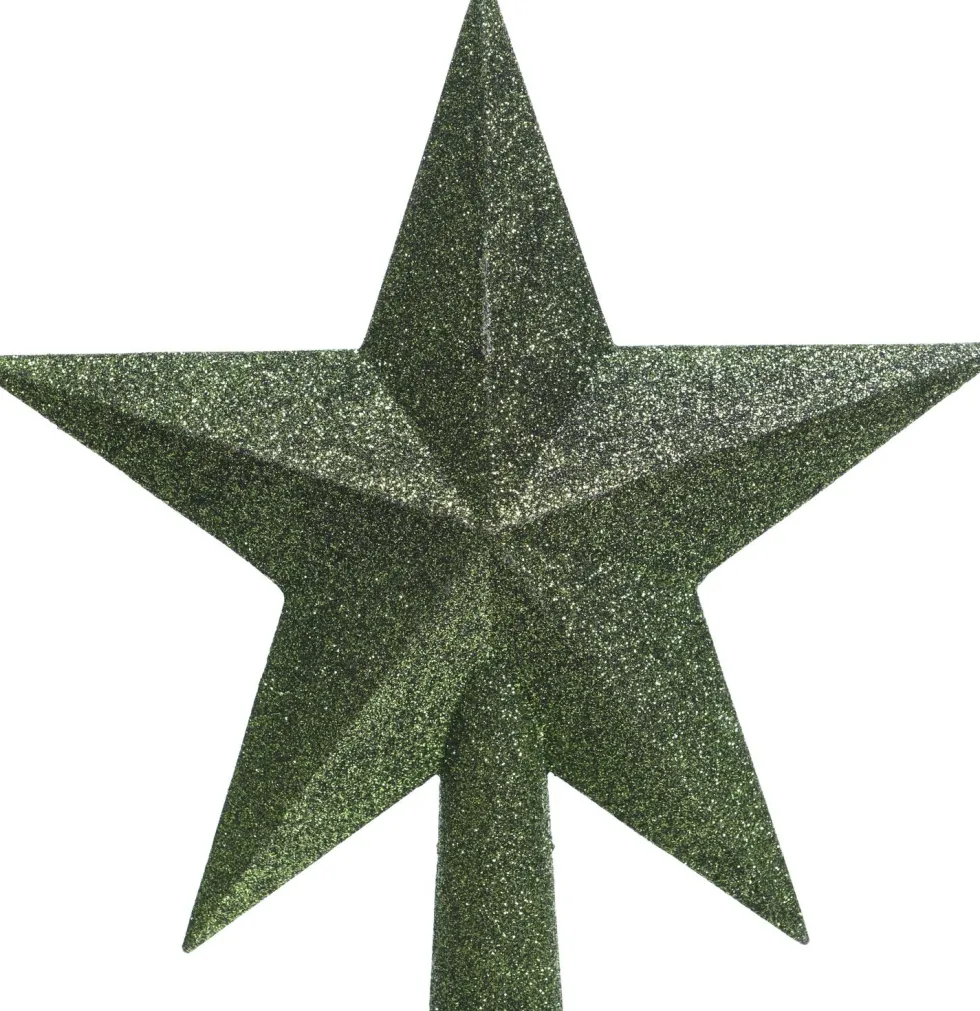 Decoris piek ster Tjardo groen 19 x 4,2 x 19 cm