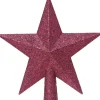 Decoris piek ster Tjardo roze 4,2 x 19 x 19 cm