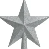 Decoris piek ster Tjardo zilver 19 x 4,2 x 19 cm