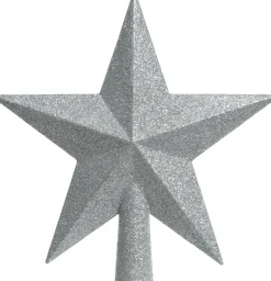 Decoris piek ster Tjardo zilver 19 x 4,2 x 19 cm