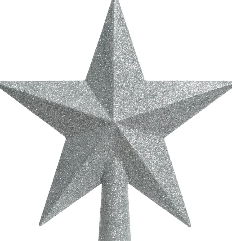 Decoris piek ster Tjardo zilver 19 x 4,2 x 19 cm
