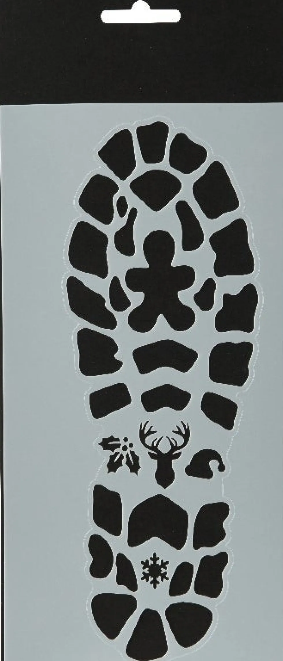 Decoris raam stencils zwart / wit 25 x 13 cm 2 stuks
