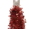 Decoris slinger lametta sterren kerstrood 270 cm