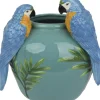 Decoris vaas Ara blauw 21 x 19 x 24 cm