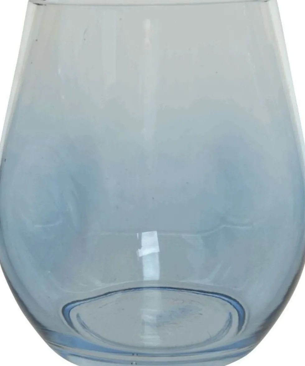 Decoris vaas blauw D 13,6 H 15,1 cm