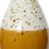 Decoris vaas bruin / wit D 17 H 31 cm