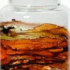 Decoris vaas rood / bruin D 15 H 28 cm