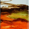 Decoris vaas rood / bruin D 15 H 45 cm
