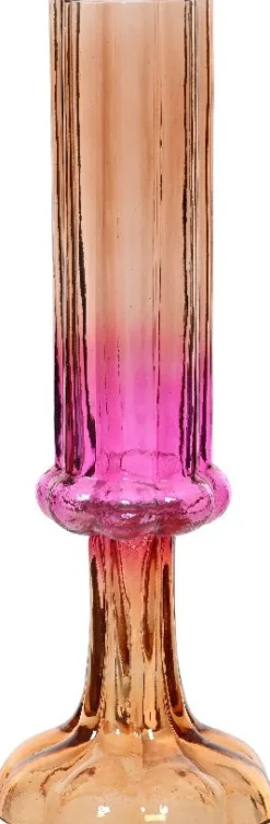 Decoris vaas roze / oranje D 9 H 25,5 cm