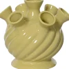 Decoris vaas Tullip geel D 18 H 16 cm