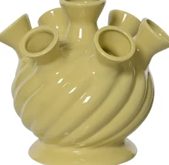 Decoris vaas Tullip geel D 20,2 H 19,5 cm