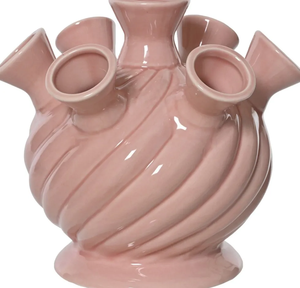 Decoris vaas Tullip roze D 18 H 16 cm