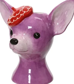 Decoris vaas Woof paars 22,9 x 14,5 x 17,8 cm