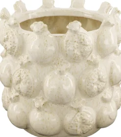 Dijk Natural Collections bloempot Tropical Fruit wit D 18 H 17 cm