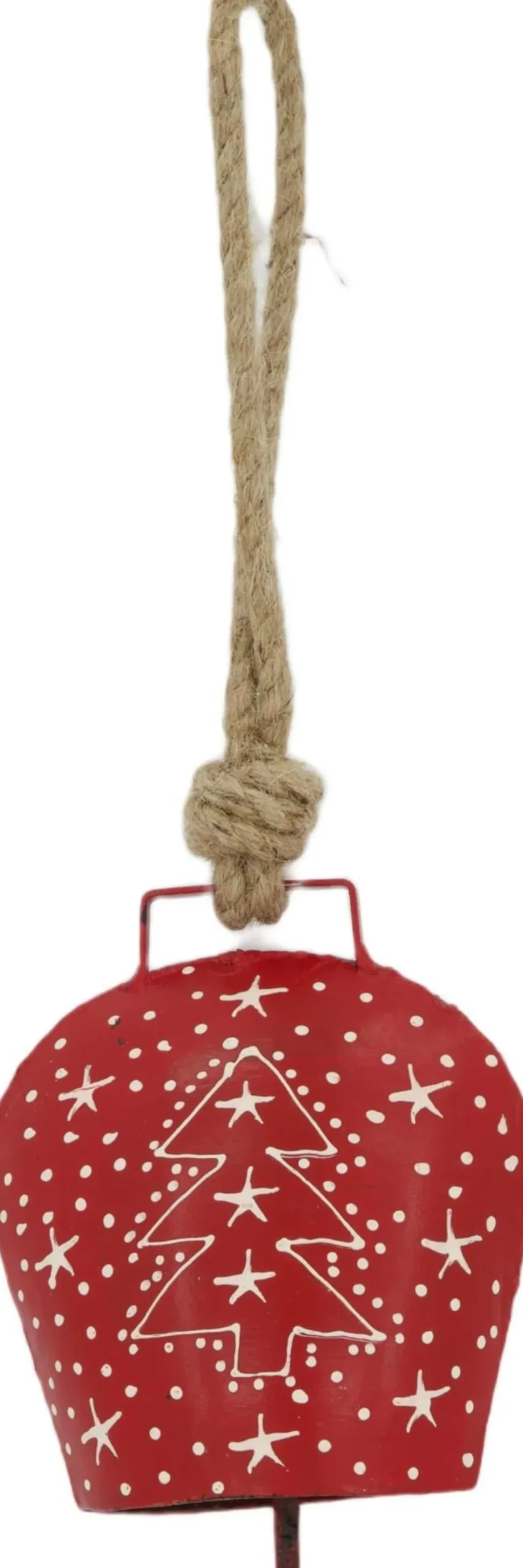 Dijk Natural Collections kerst ornament Bella rood / wit 11 x 6 x 13 cm