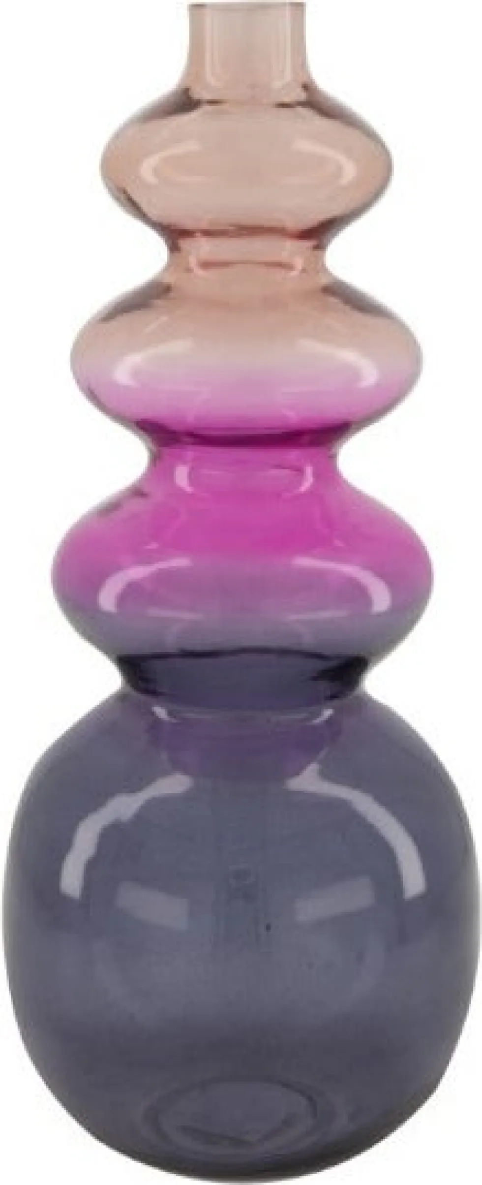 Dijk Natural Collections vaas roze / paars / blauw D 15 H 36 cm